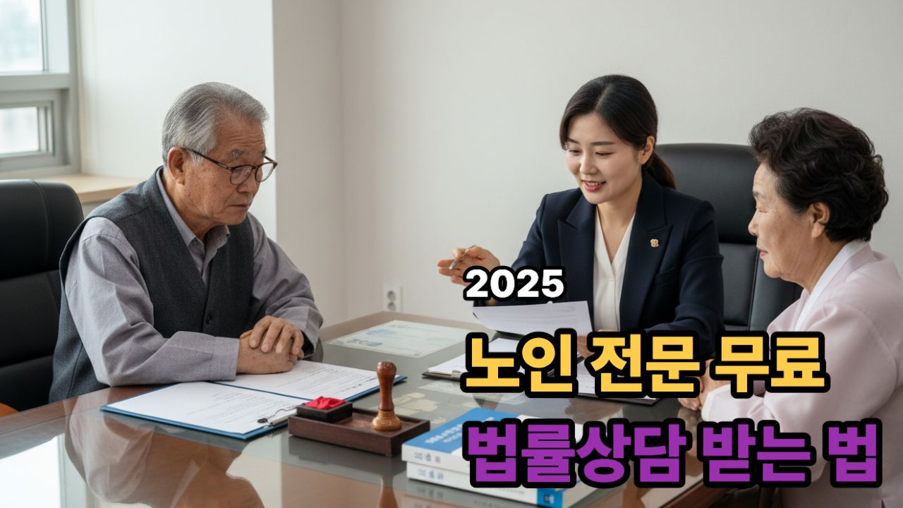 2025년 노인 전문 무료 법률상담 받는 법 안내를 위해 변호사에게 상담받는 한국 노인 부부