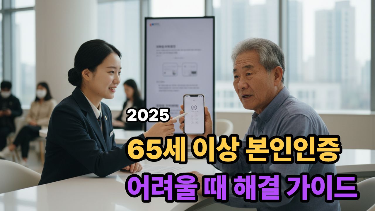 65세 이상 본인인증 어려울 때 해결 가이드 상담을 받는 한국 시니어